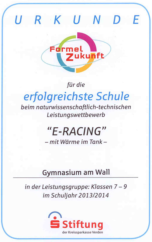 Formel-Z-Urkunde