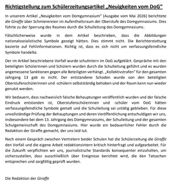 giraffe richtig
